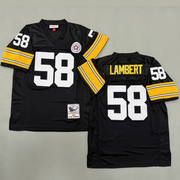 LAMBERT #58 Men's Pittsburgh Steelers Retro NFL Jersey 钢人