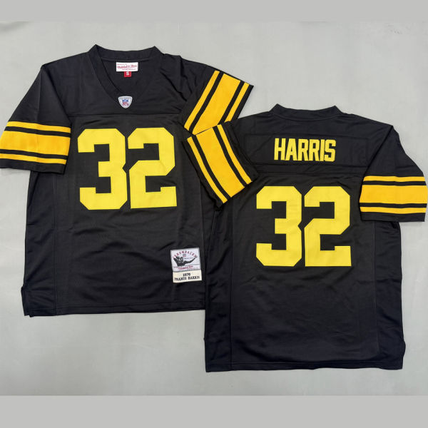 HARRIS #32 Men's Pittsburgh Steelers Retro NFL Jersey 钢人