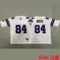 MOSS #84 Minnesota Vikings Retro Kids NFL Jersey 维京人