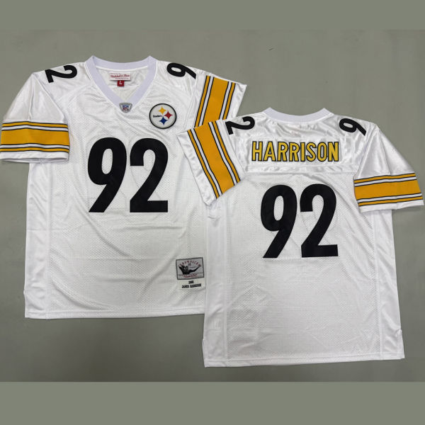 HARRISON #92 Men's Pittsburgh Steelers Retro NFL Jersey 钢人