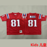 MOSS #81 New England Patriots Retro Kids NFL Jersey 爱国者