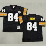 BROWN #84 Men's Pittsburgh Steelers Retro NFL Jersey 钢人