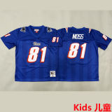 MOSS #81 New England Patriots Retro Kids NFL Jersey 爱国者