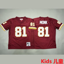 MONK #81 Washington Commanders Retro Kids NFL Jersey 指挥官