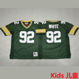 WHITE #92 Green Bay Packers Retro Kids NFL Jersey 包装工