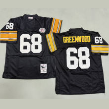 GREENWOOD #68 Men's Pittsburgh Steelers Retro NFL Jersey 钢人