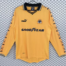 1998/1999 Wolves Home Yellow Retro Long Sleeve Soccer Jersey