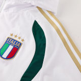 2026/27 Italy White Hoody Zipper Jacket