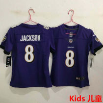 JACKSON #8 Baltimore Ravens Kids NFL Jersey 乌鸦