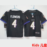 FLOWERS #4 Baltimore Ravens Kids NFL Jersey 乌鸦