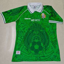 1997 Mexico Green Retro Soccer Jersey