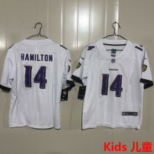 HAMILTON #14 Baltimore Ravens Kids NFL Jersey 乌鸦