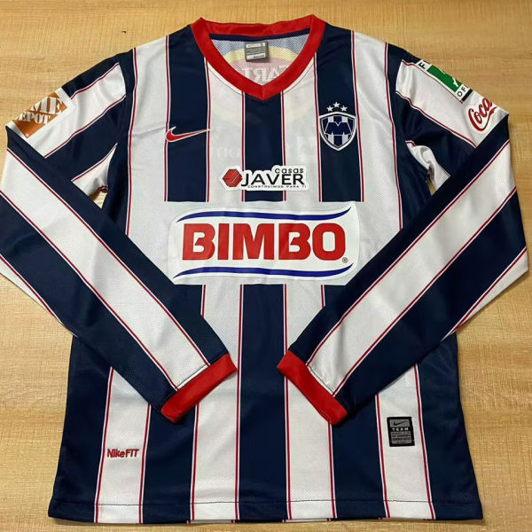 2009/2010 Monterrey Home Retro Long Sleeve Soccer Jersey （3 Stars)