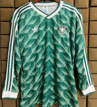 1990 Germany Away Green Retro Long Sleeve Soccer Jersey