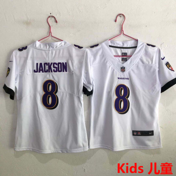 JACKSON #8 Baltimore Ravens Kids NFL Jersey 乌鸦