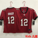 BRADY #12 Tampa Bay Buccaneers Kids NFL Jersey 海盗队