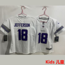 JEFFERSON #18 Minnesota Vikings Kids NFL Jersey 维京人