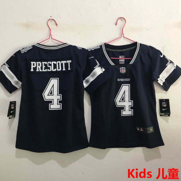 PRESCOTT #4 Dallas Cowboys Kids NFL Jersey 牛仔