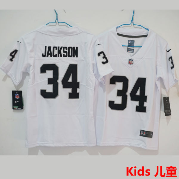 JACKSON #34 Las Vegas Raiders Kids NFL Jersey 突袭者