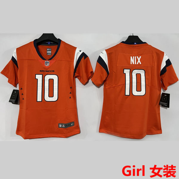 NIX #10 Denver Broncos Girl NFL Jersey 野马