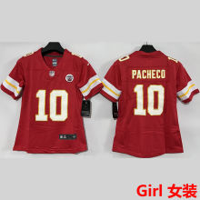 PACHECO #10 Kansas City Chiefs Girl NFL Jersey 酋长