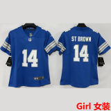 ST BROWN #14 Detroit Lions Girl NFL Jersey 雄狮