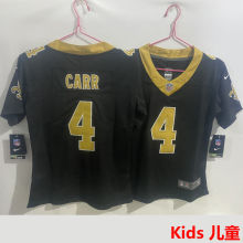 CARR #4 New Orleans Saints Kids NFL Jersey 圣徒