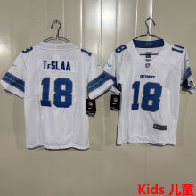 TESLAA  #18 Detroit Lions Kids NFL Jersey 雄狮