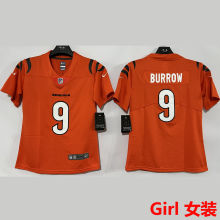 BURROW #9 Cincinnati Bengals Girl NFL Jersey 猛虎