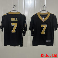 HILL #7 New Orleans Saints Kids NFL Jersey 圣徒