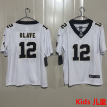 OLAVE #12 New Orleans Saints Kids NFL Jersey 圣徒