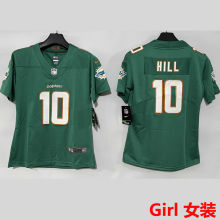 HILL #10 Miami Dolphins Girl NFL Jersey 海豚
