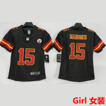 MAHOMES #15 Kansas City Chiefs Girl NFL Jersey 酋长