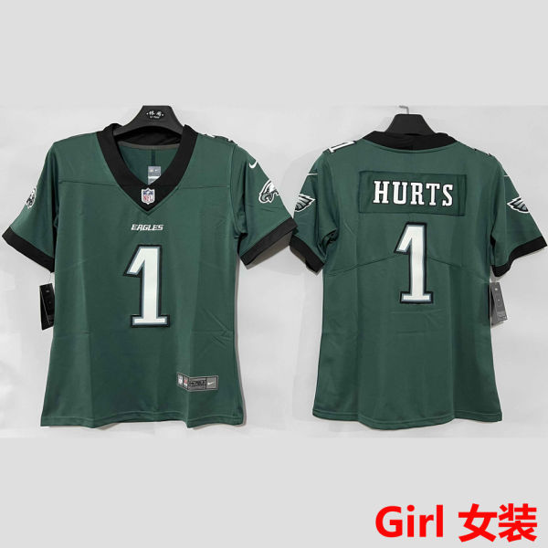 HURTS #1 Philadelphia Eagles Girl NFL Jersey 老鹰