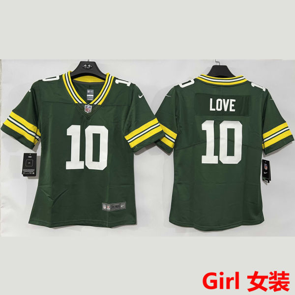 LOVE #10 Green Bay Packers Girl NFL Jersey 包装工