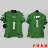 HURTS #1 Philadelphia Eagles Girl NFL Jersey 老鹰