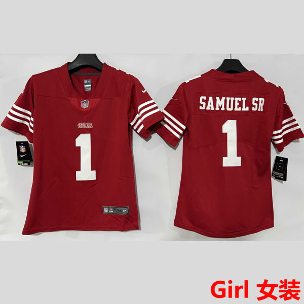 SAMUEL SR #1 San Francisco 49ers Girl NFL Jersey 49人