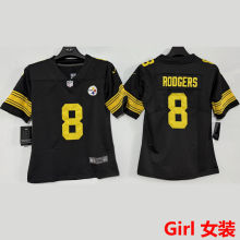 RODGERS #8 Pittsburgh Steelers Girl NFL Jersey 钢人