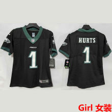 HURTS #1 Philadelphia Eagles Girl NFL Jersey 老鹰