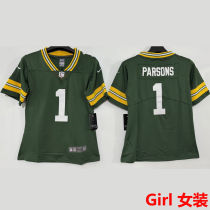 PARSONS #1 Green Bay Packers Girl NFL Jersey 包装工