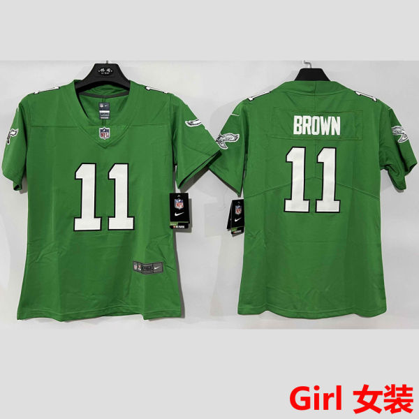BROWN #11 Philadelphia Eagles Girl NFL Jersey 老鹰