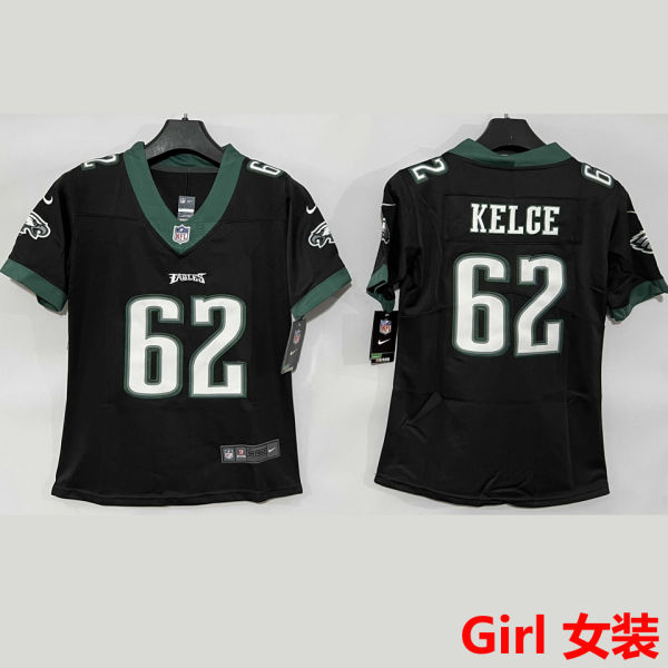 KELCE #62 Philadelphia Eagles Girl NFL Jersey 老鹰