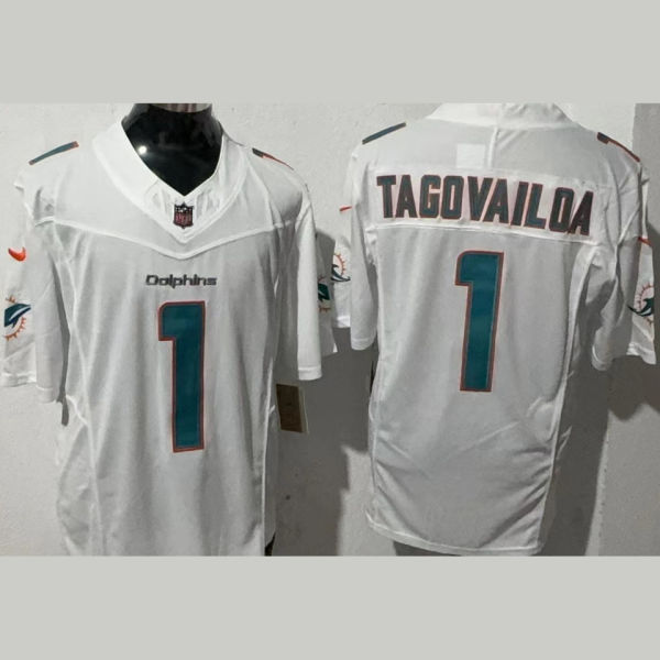 TAGOVAILOA #1 Men's Miami Dolphins NFL Jersey 海豚 (3代）