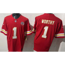 WORTHY #1 Men's Kansas City Chiefs NFL Jersey 酋长  (3代）