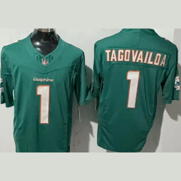 TAGOVAILOA #1 Men's Miami Dolphins NFL Jersey 海豚 (3代）