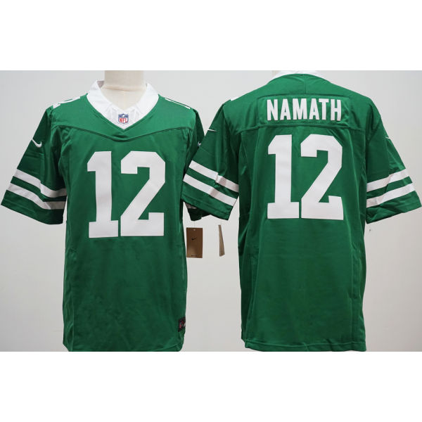 MAMATH #12 Men's New York Jets Retro NFL Jersey 喷气机   (3代）