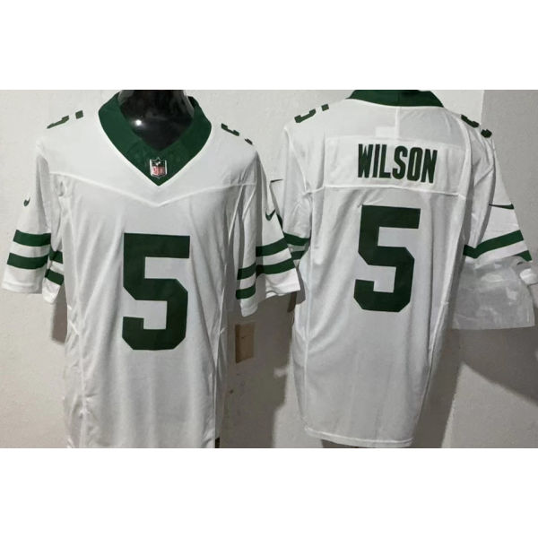 WILSON #5 Men's New York Jets NFL Jersey 喷气机   (3代）