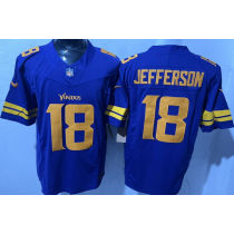 JEFFERSON #18 Men's Minnesota Vikings NFL Jersey 维京人    (3代）