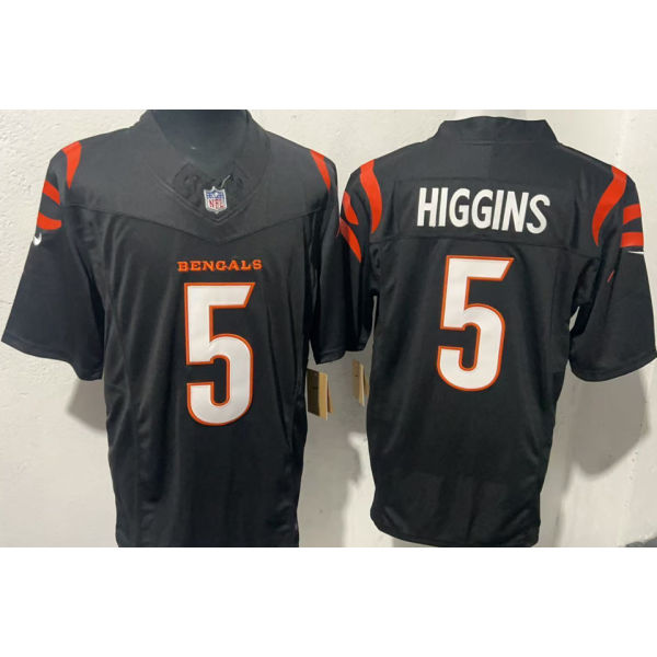 HIGGINS #5 Men's Cincinnati Bengals NFL Jersey 猛虎   (3代）