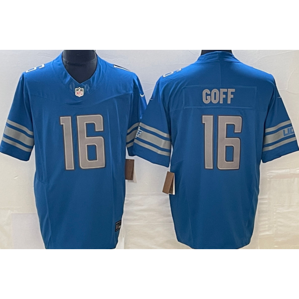GOFF #16 Men's Detroit Lions NFL Jersey 雄狮     (3代）